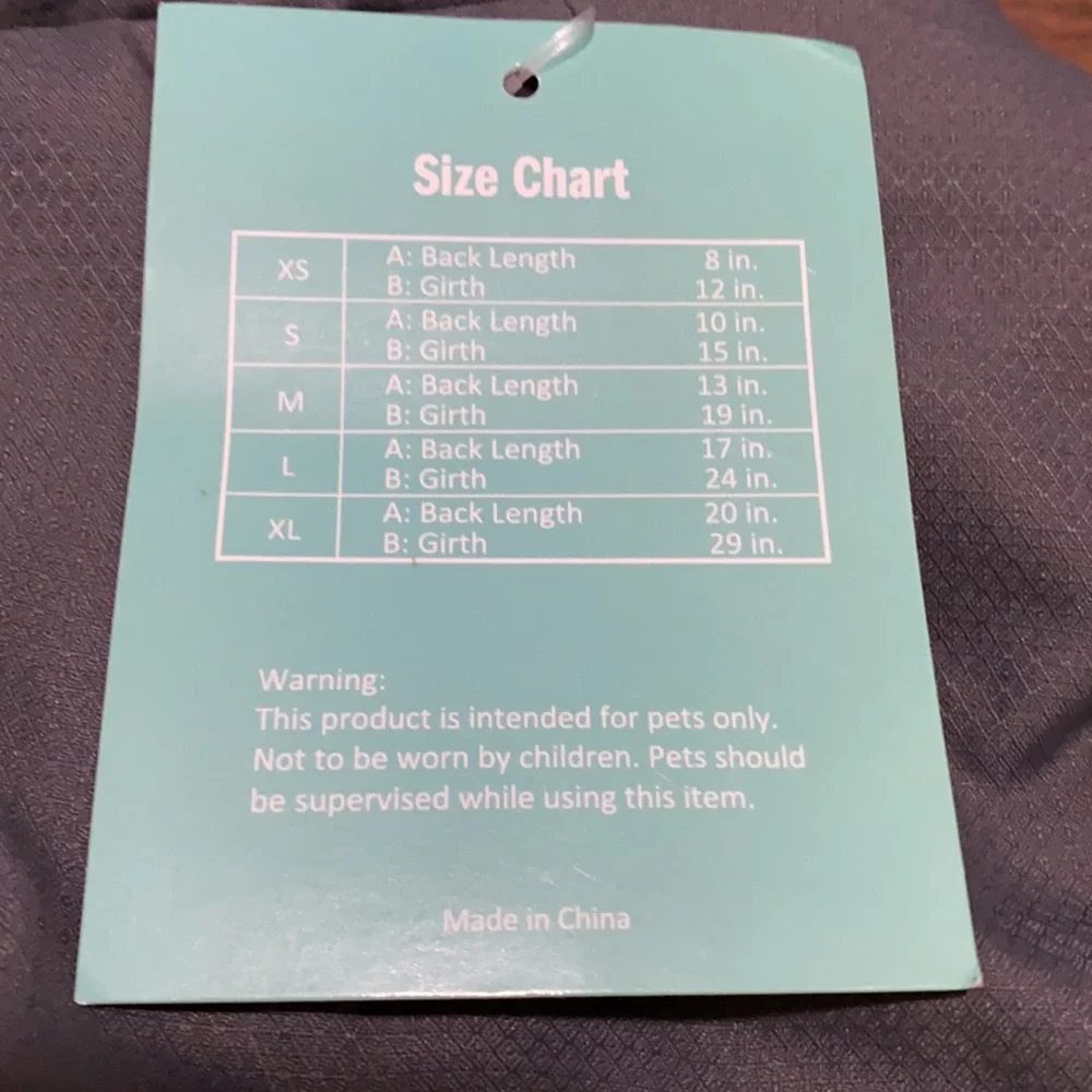 Pet Apparel new tags